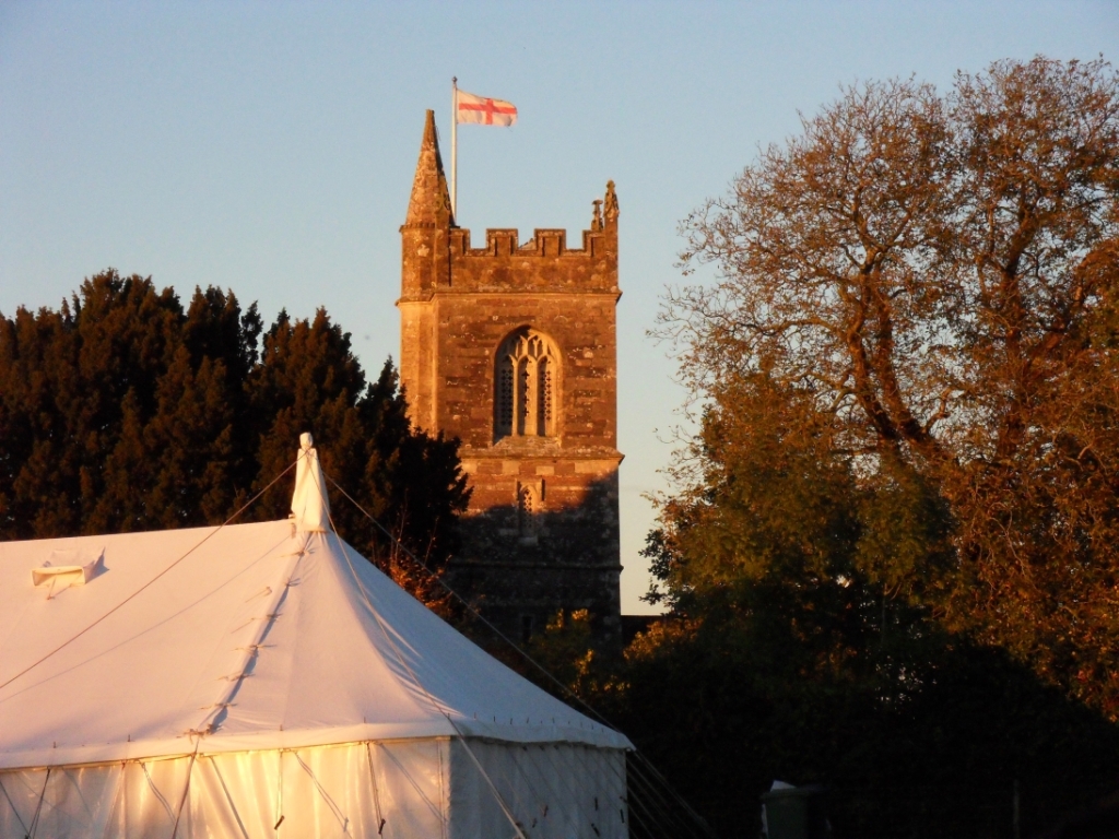 St Peter's Church at sunset on the eve of Agincourt Day